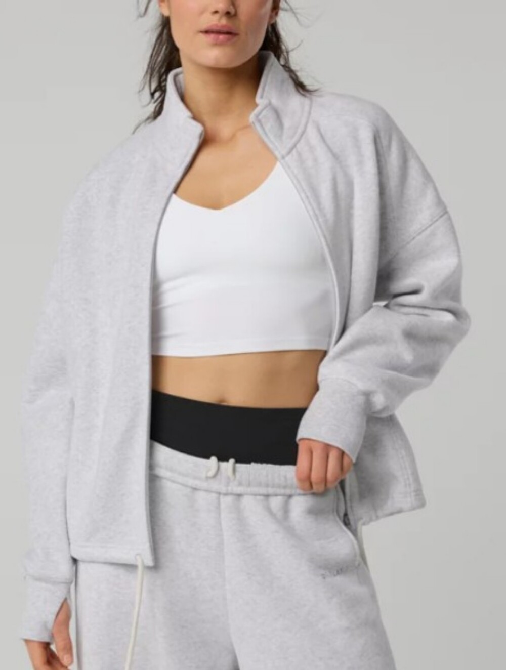 Offline By Aerie Cloud Fleece Seamed Full Zip W/Thumbholes
